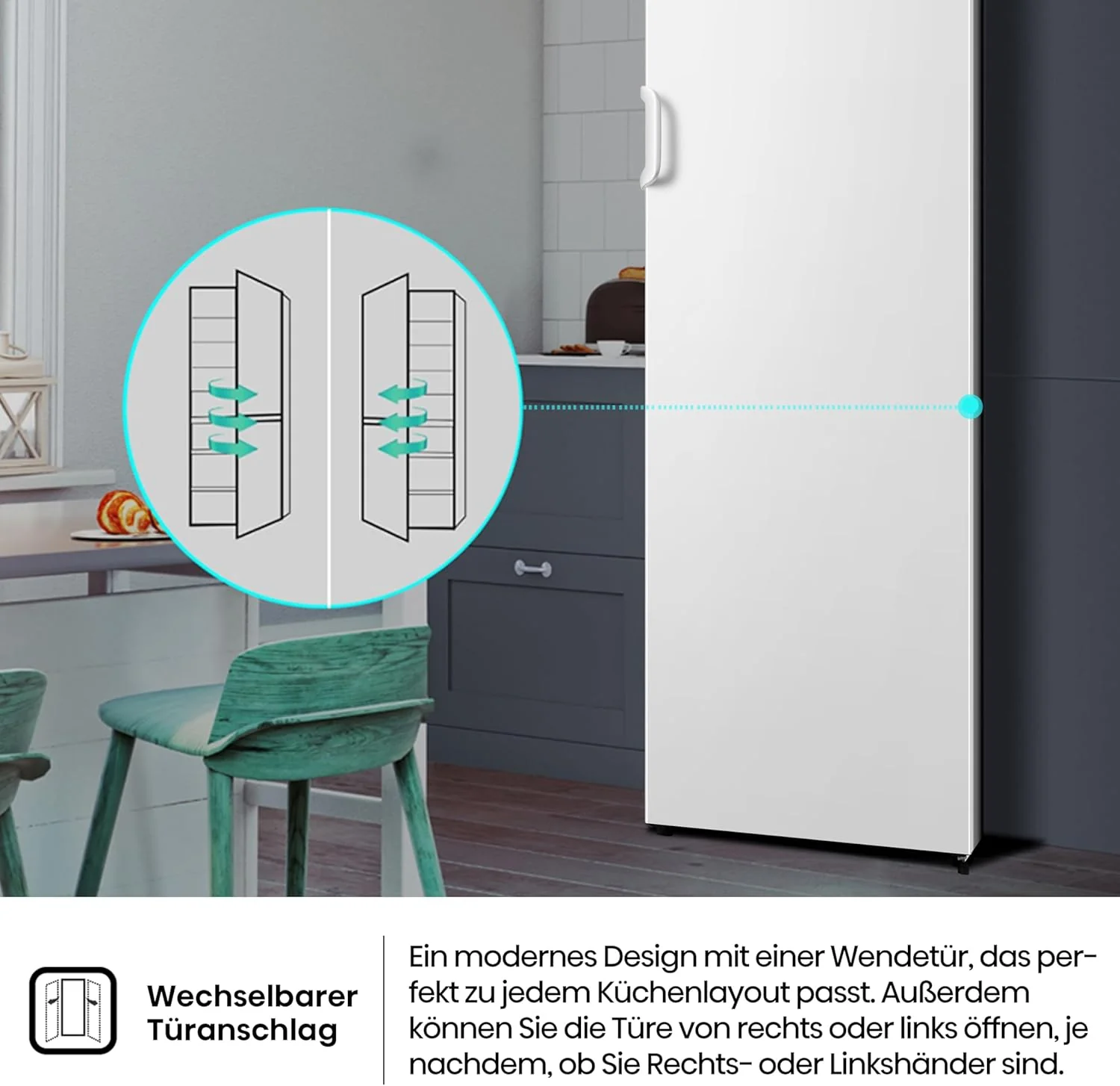 Hisense FV191N4AW2 Congelatore verticale/ Total No Frost/ Super Freeze/ Allarme porta/ Multiflow 360°/ BigBox/ 143,4 cm/ Congelatore 147 l/ 41 dB/ 205 kWh/Bianco