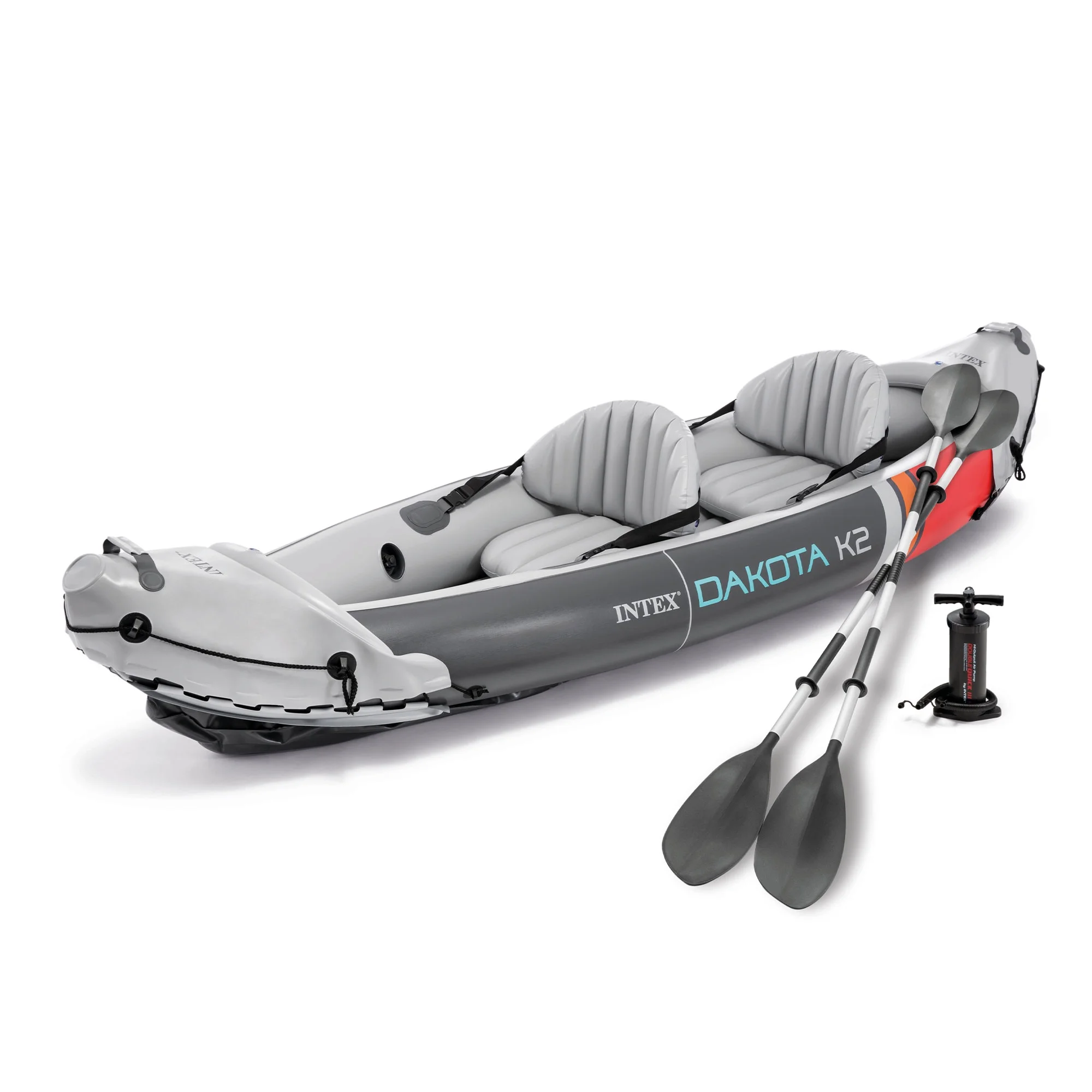 2025 Intex Dakota K2 Vinyl Opblaasbare Kajak voor 2 Personen, met Peddels en Pomp �C Open Doos