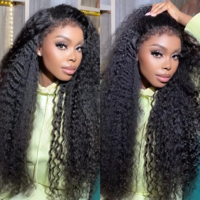4C Edges Deep Wave HD Lace Wig 250% Or 300% Density Glueless Popping And Fluffy Luxury Human Hair Wig
