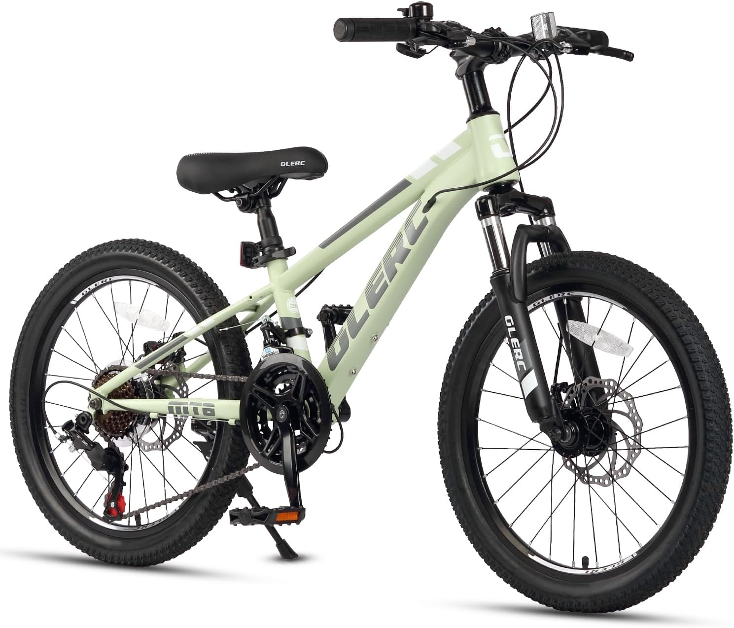 Glerc Skyline 20-24-Zoll Kinder Mountainbike für Jungen Mädchen, Kinderfahrrad für 6-18 Jahre alte Teenager, 21 Speed-Fahrrad mit vorderer Aufhängung & Scheibenbremsen, mehrere Farben