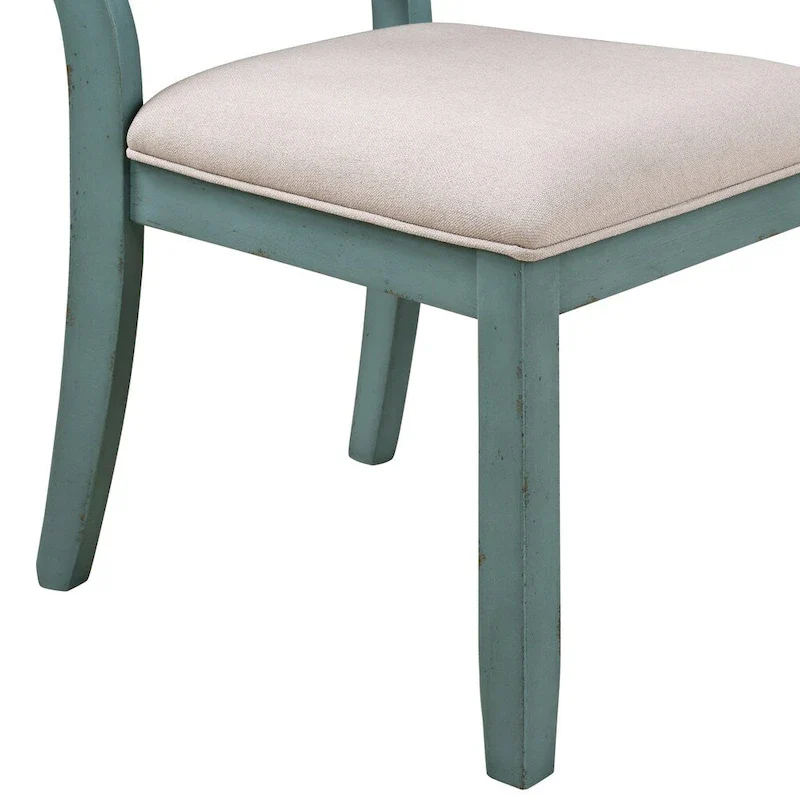 Roundhill Furniture Prato 5-Piece Dining Table Set with Cross Back Chairs
