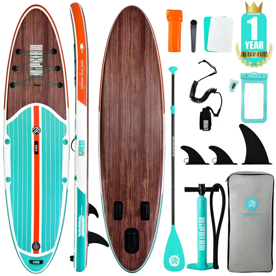 Niphean Inflatable Stand Up Paddle Board with SUP Accessories