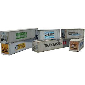 Shipping Containers (6 refrigerated, 3 x 40ft, 3 x 20ft)