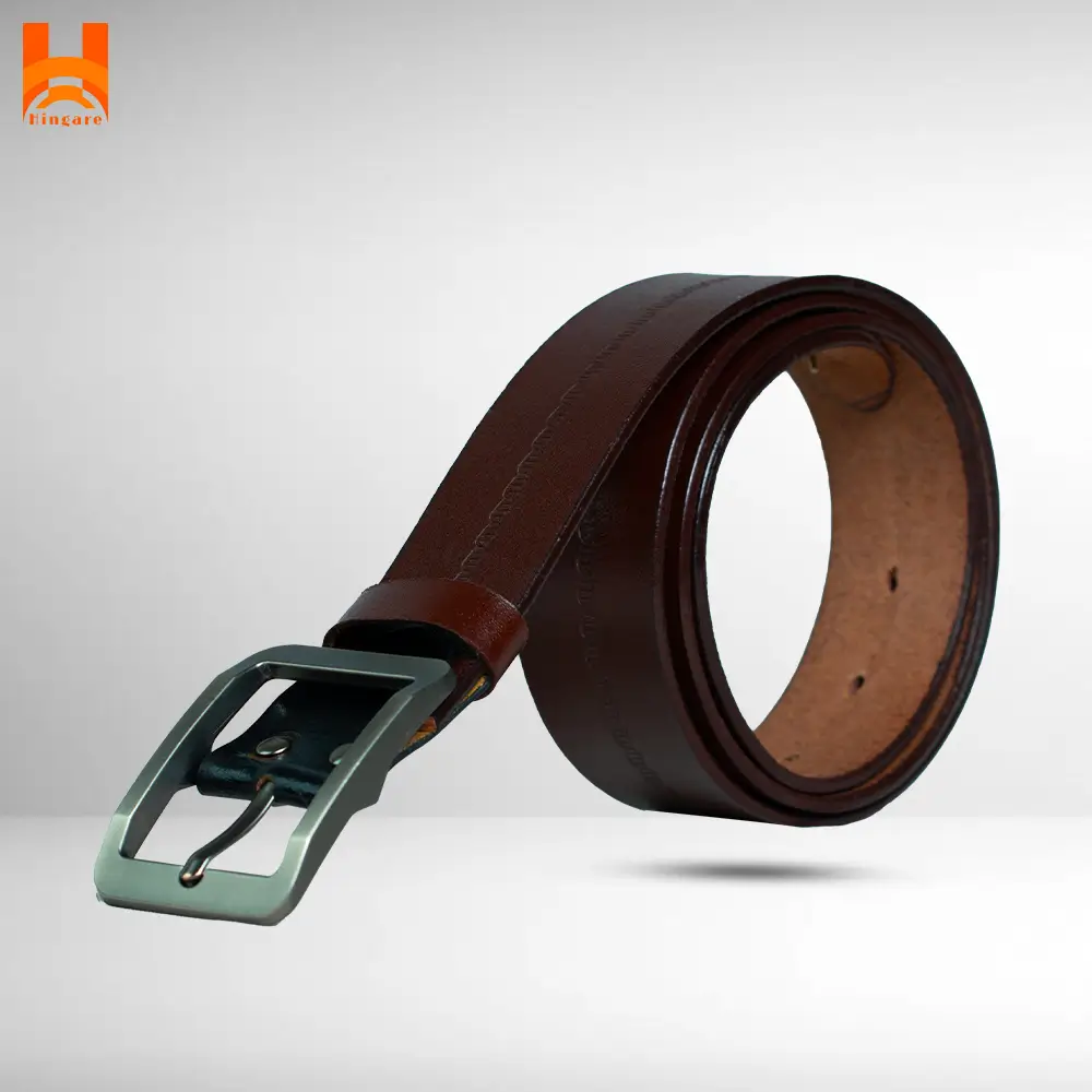 Middle Line Roller Embossed Men's Genuine Leather Belt Formal & Casual 100% Original Leather Belts