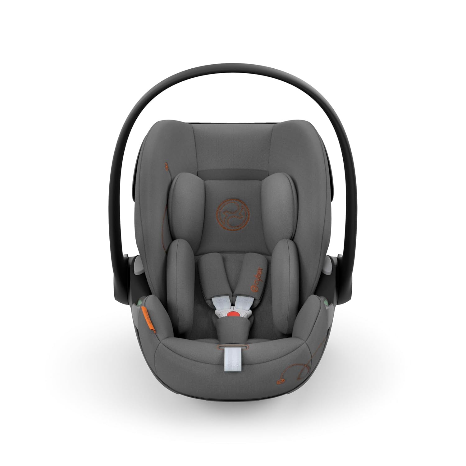 CYBEX Gold Babyschale Cloud G i-Size Comfort, Inkl. Neugeboreneneinlage, Ab Geburt bis ca. 24 Monate, Für Kinder ab 40 cm bis 87 cm, Max. 13 kg, Moon Black