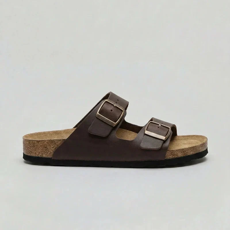Unisex Double-Strap Sandals Adjustable Buckle Design