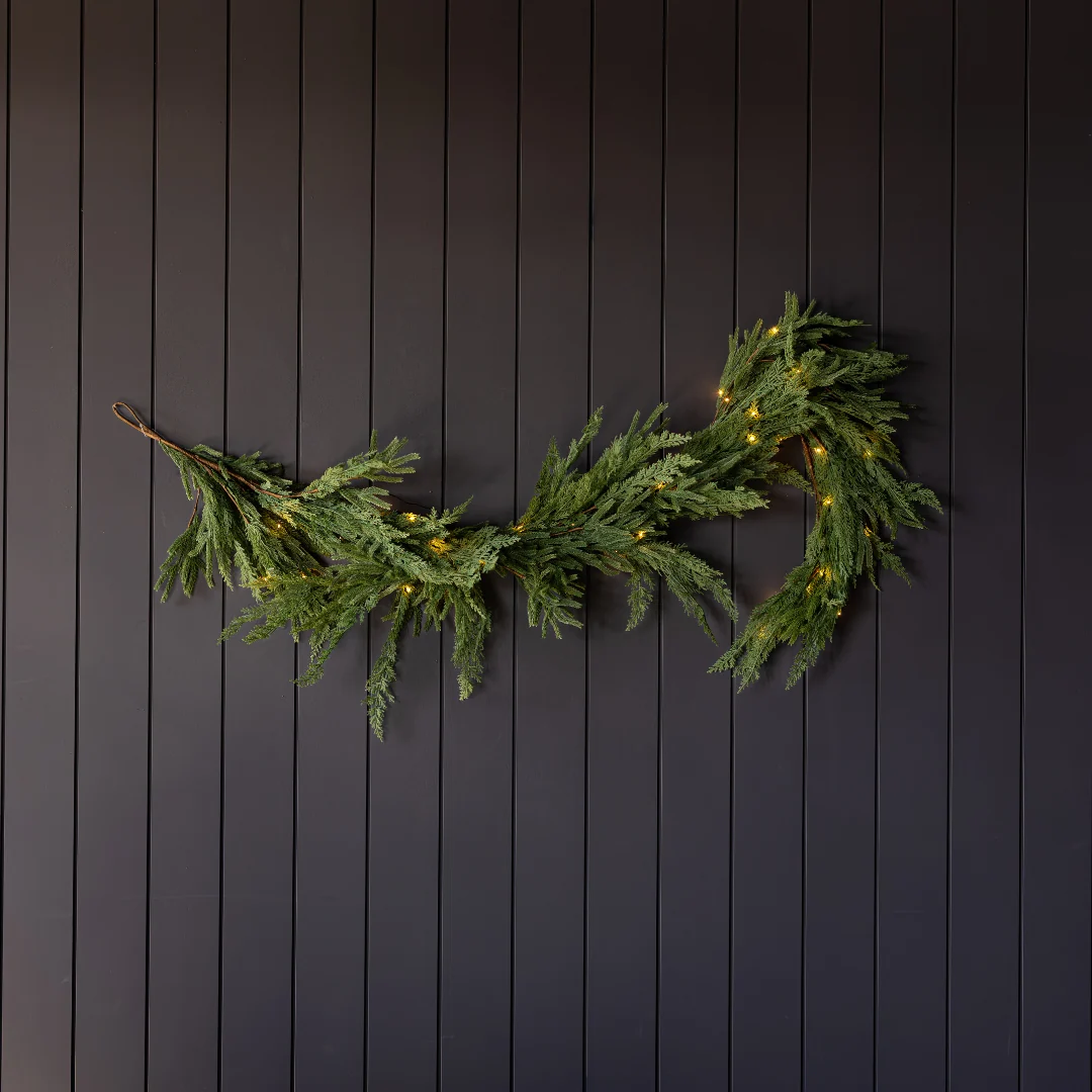 Norfolk & Cypress Mixed Real Touch Garland - 6 Ft