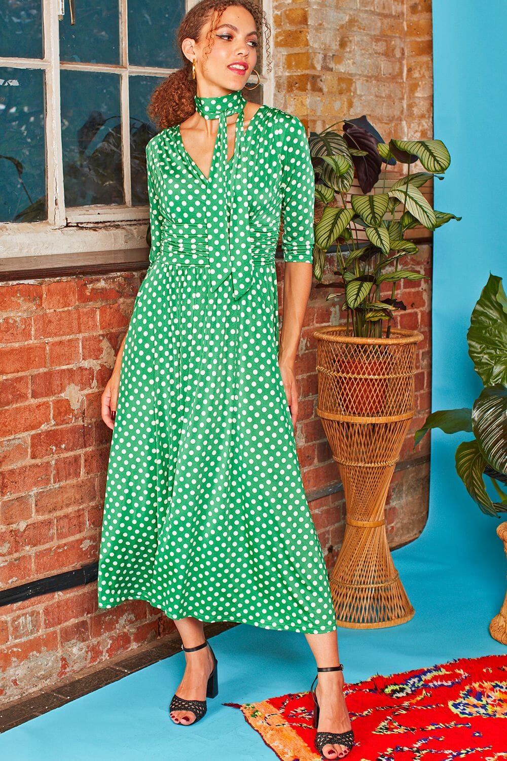 Crawford Maxi Dot Dress