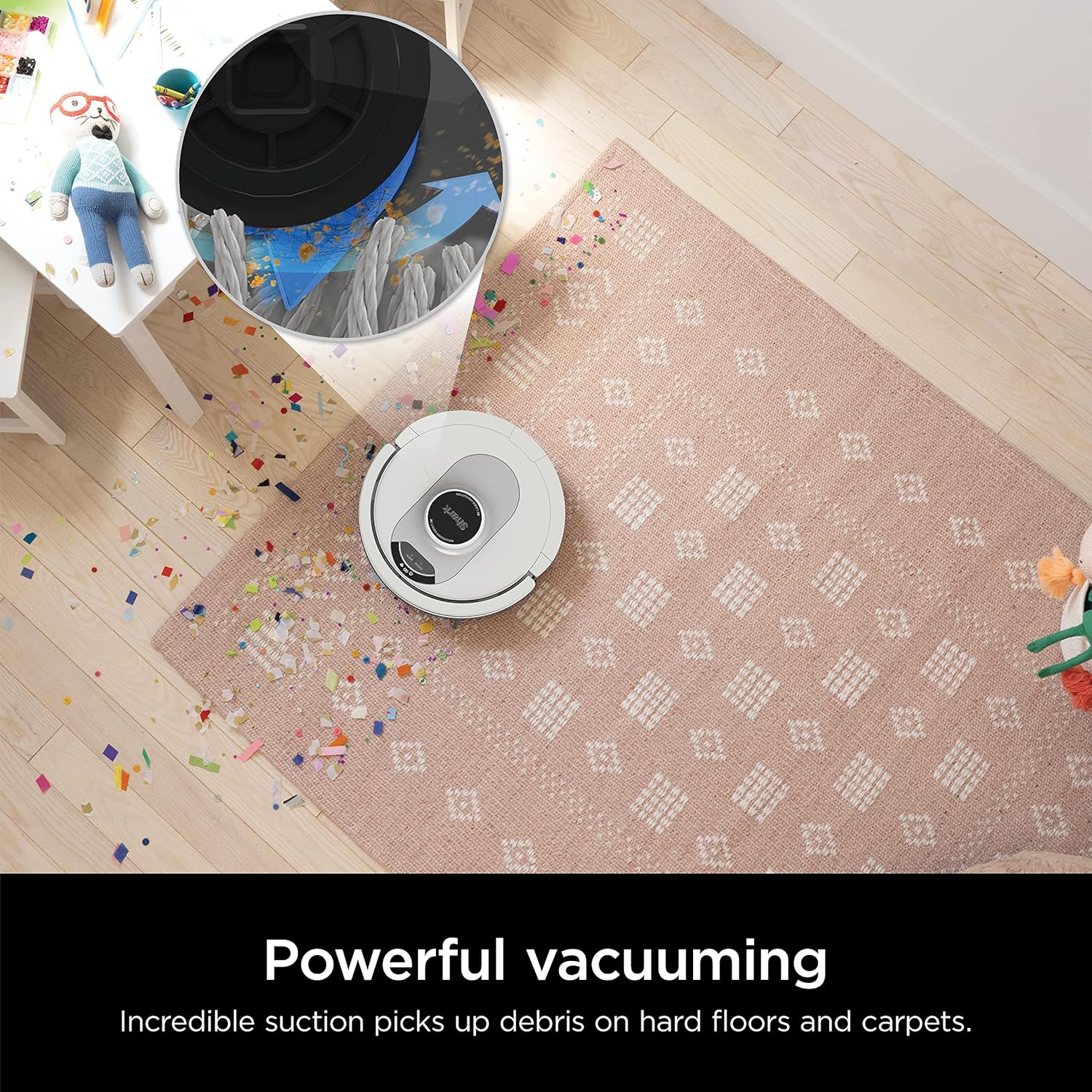 Shark AV2511AE/AV251WA AI Ultra Robot Vacuum, with Matrix Clean, Home Mapping, 60-Day Capacity Bagless Self Empty Base, Perfect for Pet Hair, Wifi, Compatible with Alexa, Black/Silver (Renewed)