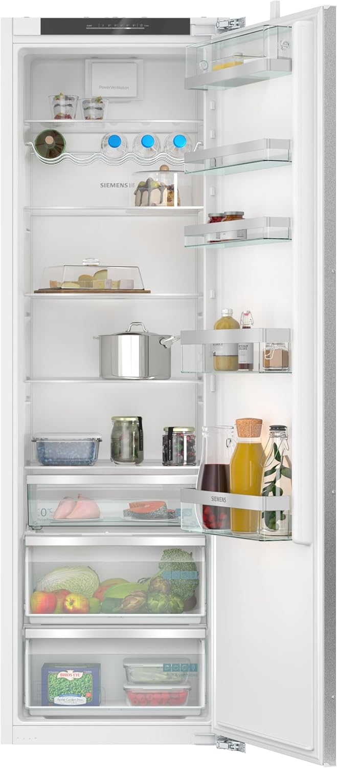Siemens iQ500 Einbau-Kühlschrank 177,5 x 56 cm Nische, KI81RADC0, 310 L Kühlen, Made in Germany, hyperFresh 0°C Schublade, superKühlen, LED-Beleuchtung, varioShelf, SoftClosing-Türsystem