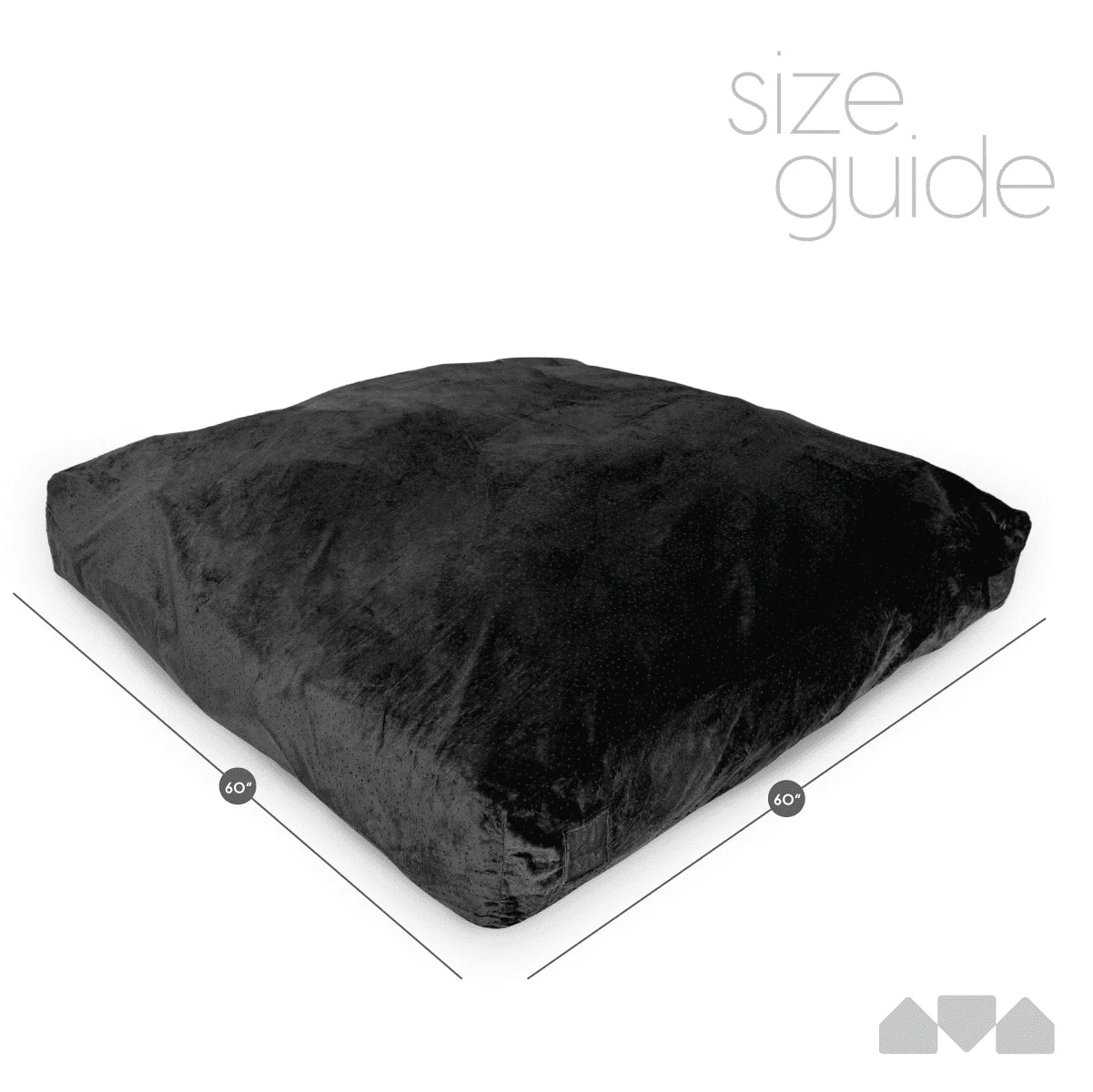 Milliard Crash Pad, Sensory Pad with Foam Blocks for Kids and Adults with Washable Cover (5 feet x 5 feet) Color - Black