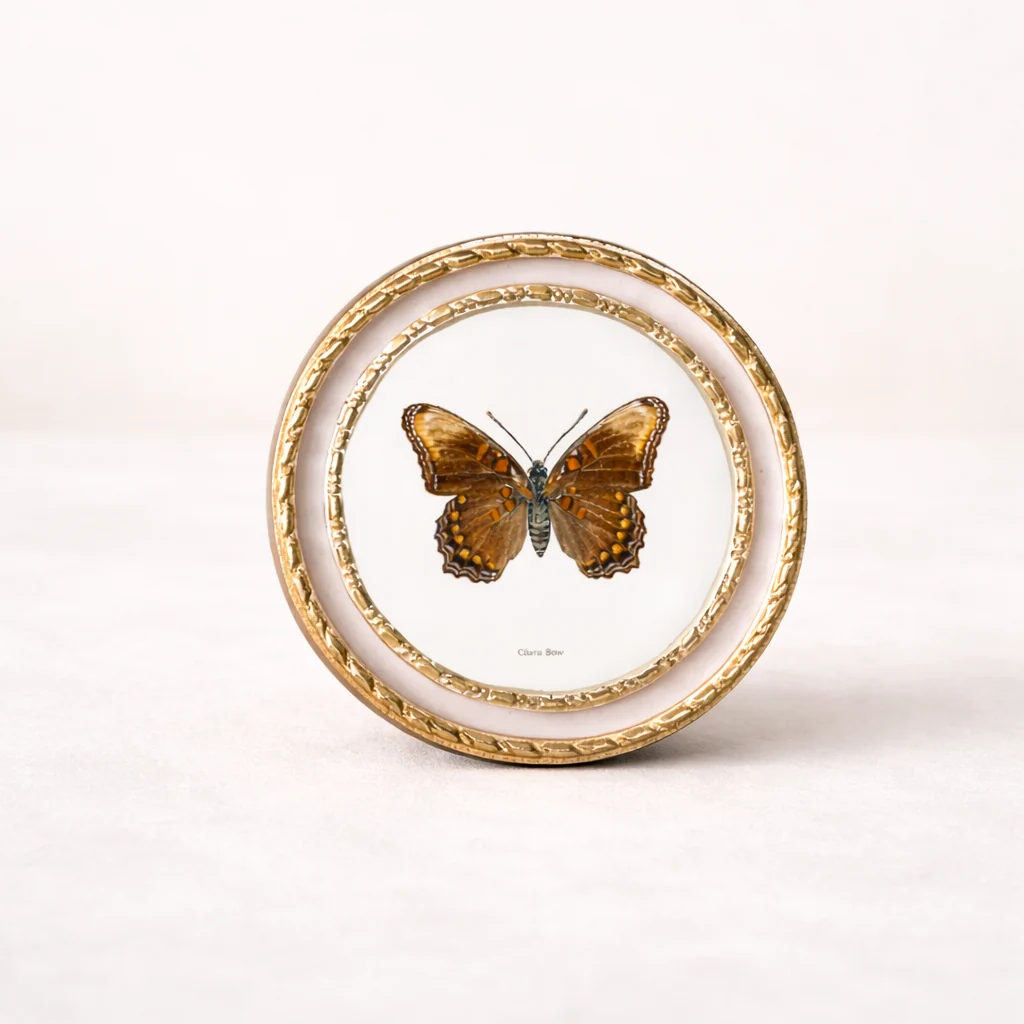 Pale Pink & Gold Round Photo Frame