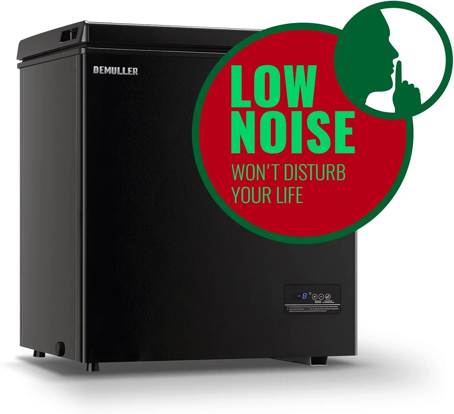 Chest Freezer 5.0Cubic Feet Deep Freezer Freestanding Freezers 2 Removable Stainless Steel Basket