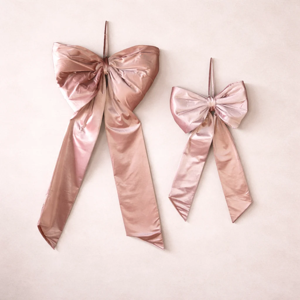 Oversized Pink Velvet Bow