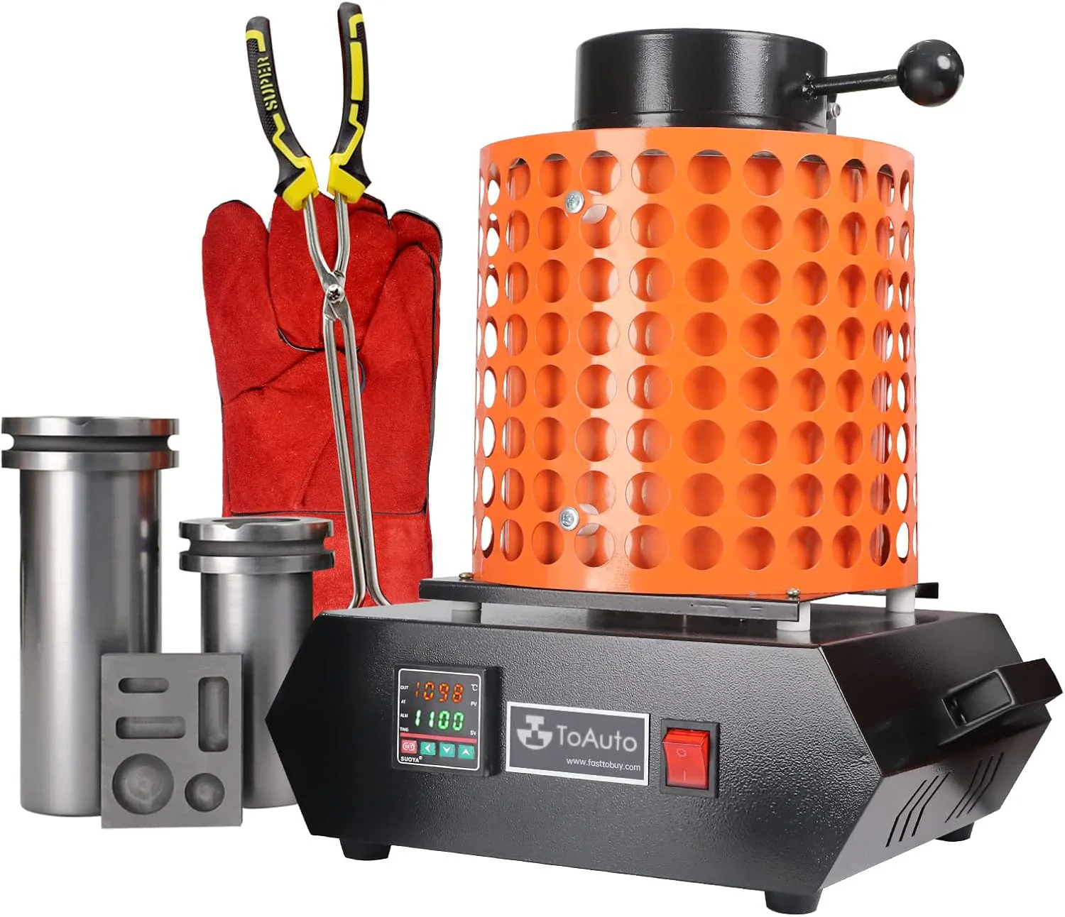 TOAUTO Gold Melting Furnace TGF3000-V1.1, 1+3KG, 1400W, 2100��F