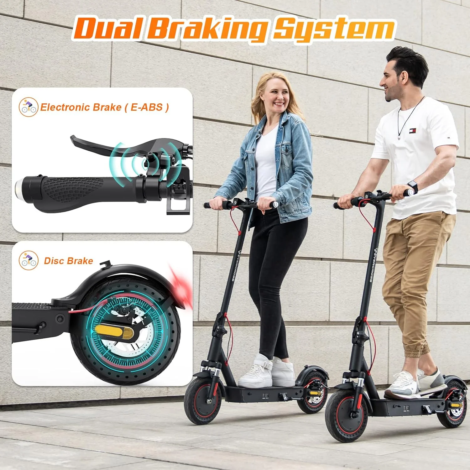 Evercross EV10K Pro 500W e-scooter met 35 km bereik, 10-inch honingraatband en IP54-bescherming