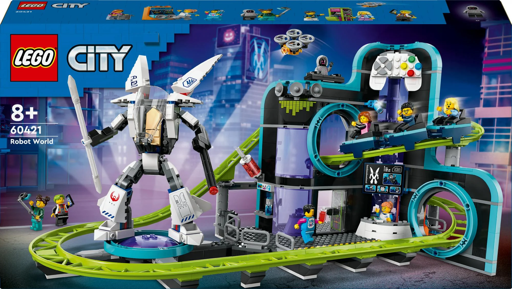 LEGO 60421 City Roller Coaster with Robot Mech