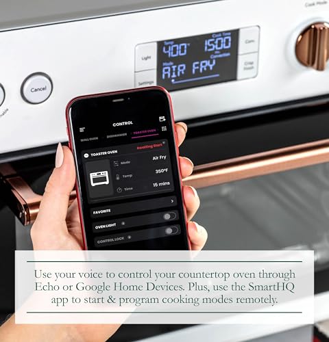 Café Couture Oven with 14 essential cooking modes, including Air Fry, CrispFinish, Bake, Broil, Roast, Toast, Pizza, WiFi & Smart Connected, Voice Control, Countertop Small Appliances, Matte White : Home & Kitchen