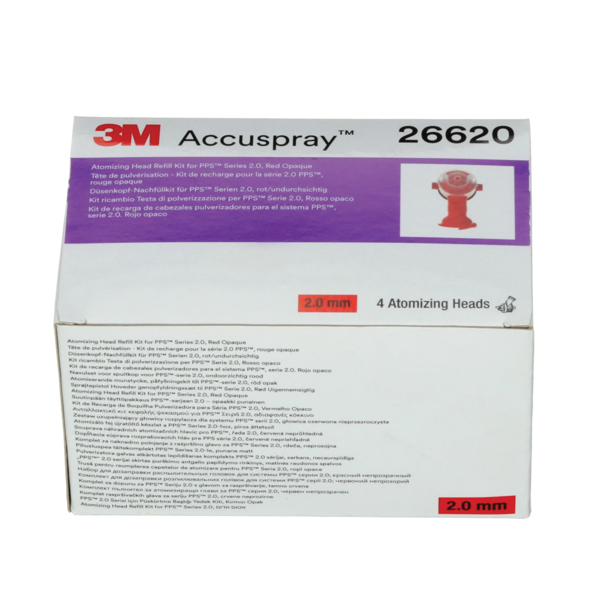3M Accuspray 26620  ~  Accuspray Atomizing Head Refill Pack for PPS Series 2.0, red, 2.0 mm