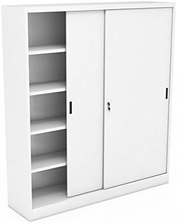 Arcos Italia Armadio Metallico archivio da cm. 180x45x200 Ante scorrevoli con Serratura_Made in Italy
