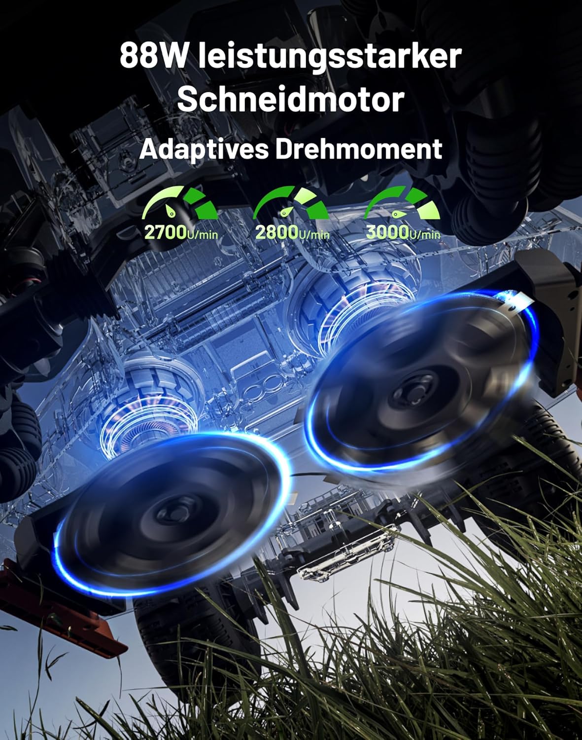 MAMMOTION LUBA 3 AWD 1500 Mähroboter ohne Begrenzungskabel für 1500㎡, 360° LiDAR+Dual-Kamera mit KI-Steuerung, Kein RTK, AWD für bis zu 80% Steigung, 15 Multi-Zonen, Schnitthöhe 25-70 mm, 9,4Ah-AKKU
