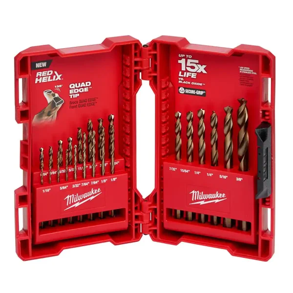 48-89-2338 Cobalt Red Helix Drill Bit Set for Drill Drivers (23-Piece)