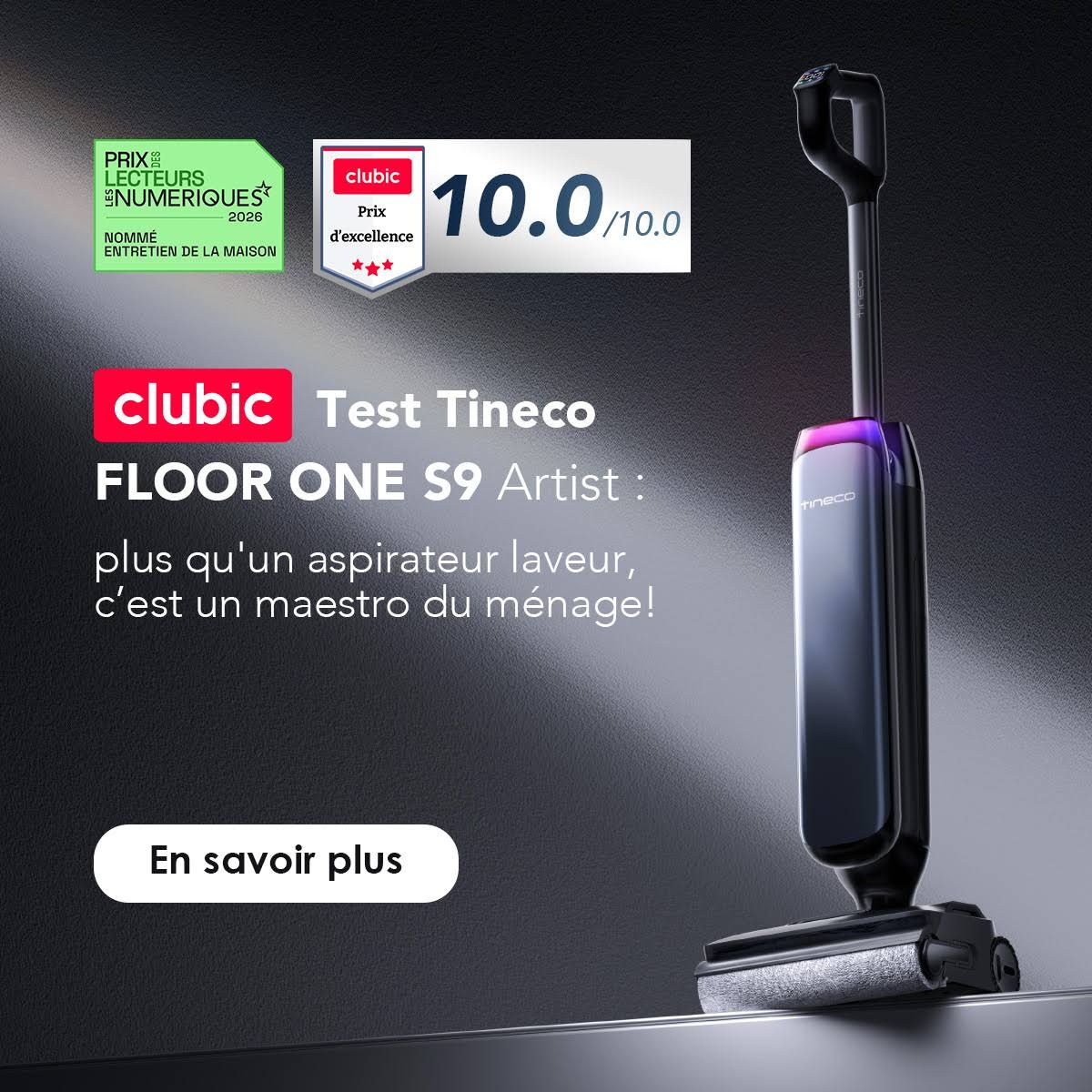 Tineco Floor One S9 Artist Aspirateur Laveur