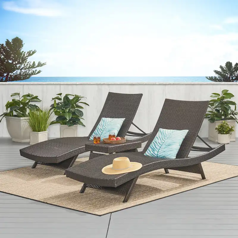 Vilano 3-piece Outdoor Lounge Set by Christopher Knight Home