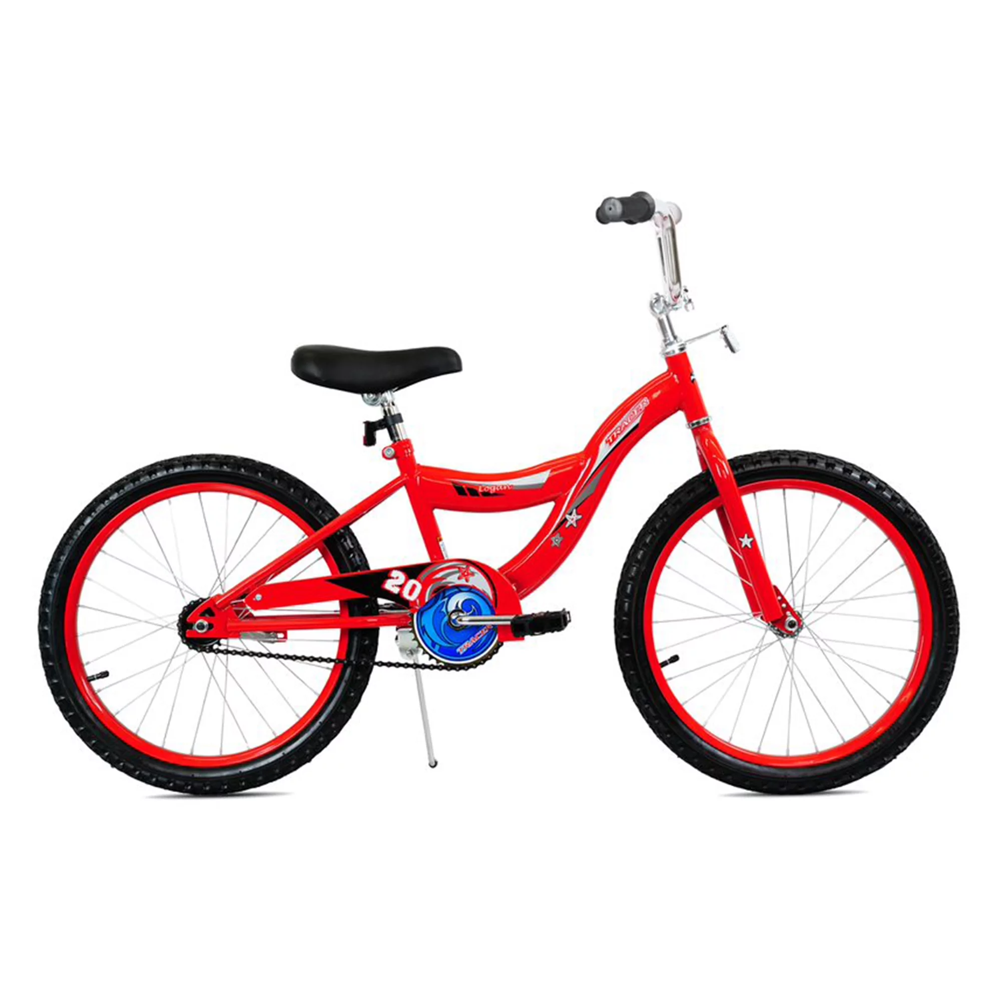 TRACER Logan 20 inch Freestyle BMX voor beginners, Hi-Ten stalen frame, rood