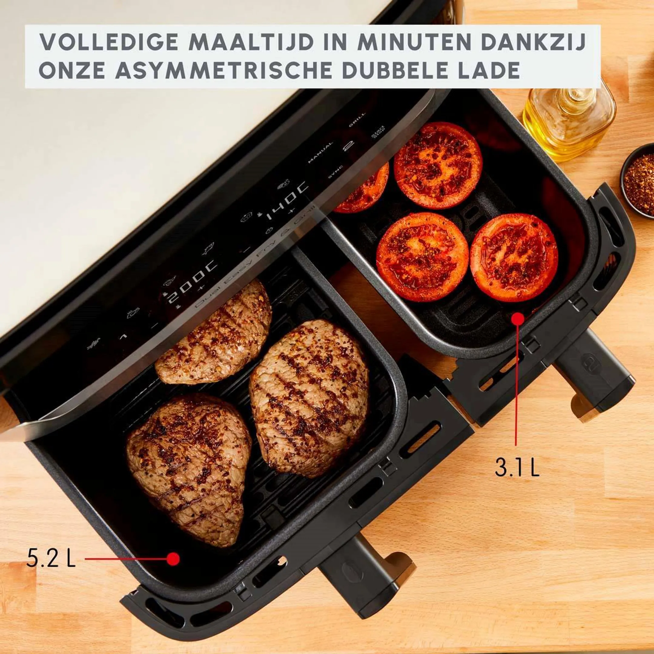 Moulinex Airfryer Dual Easy Fry & Grill EZ905D20