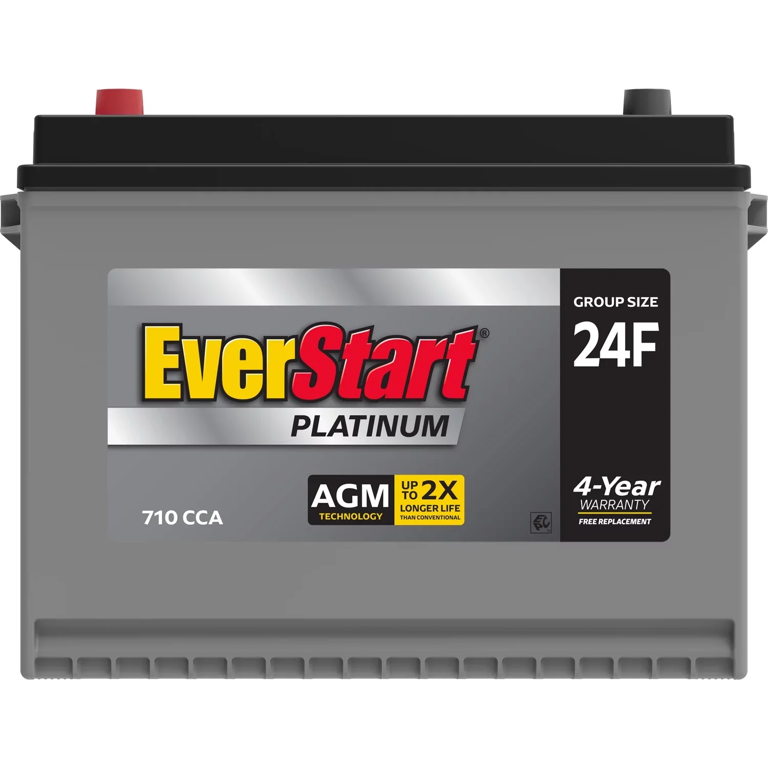 EverStart Platinum AGM Automotive Battery, Model 24F, 12 Volts, 750 CCA - Made in the USA