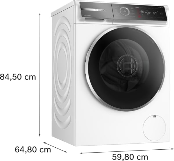 WGB24402IT Serie 8 Lavatrice smart a carica frontale, 9 kg, 1400 giri, Efficienza energetica A -50%, motore inverter con 10 anni di garanzia, riduce le pieghe, Bianco, 60 Cm