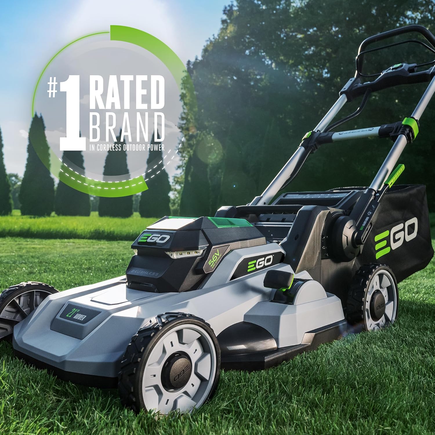 EGO POWER+ Electric Lawn Mower  Cordless  Includes 56V 6.0Ah Battery And 320W Charger - LM2114