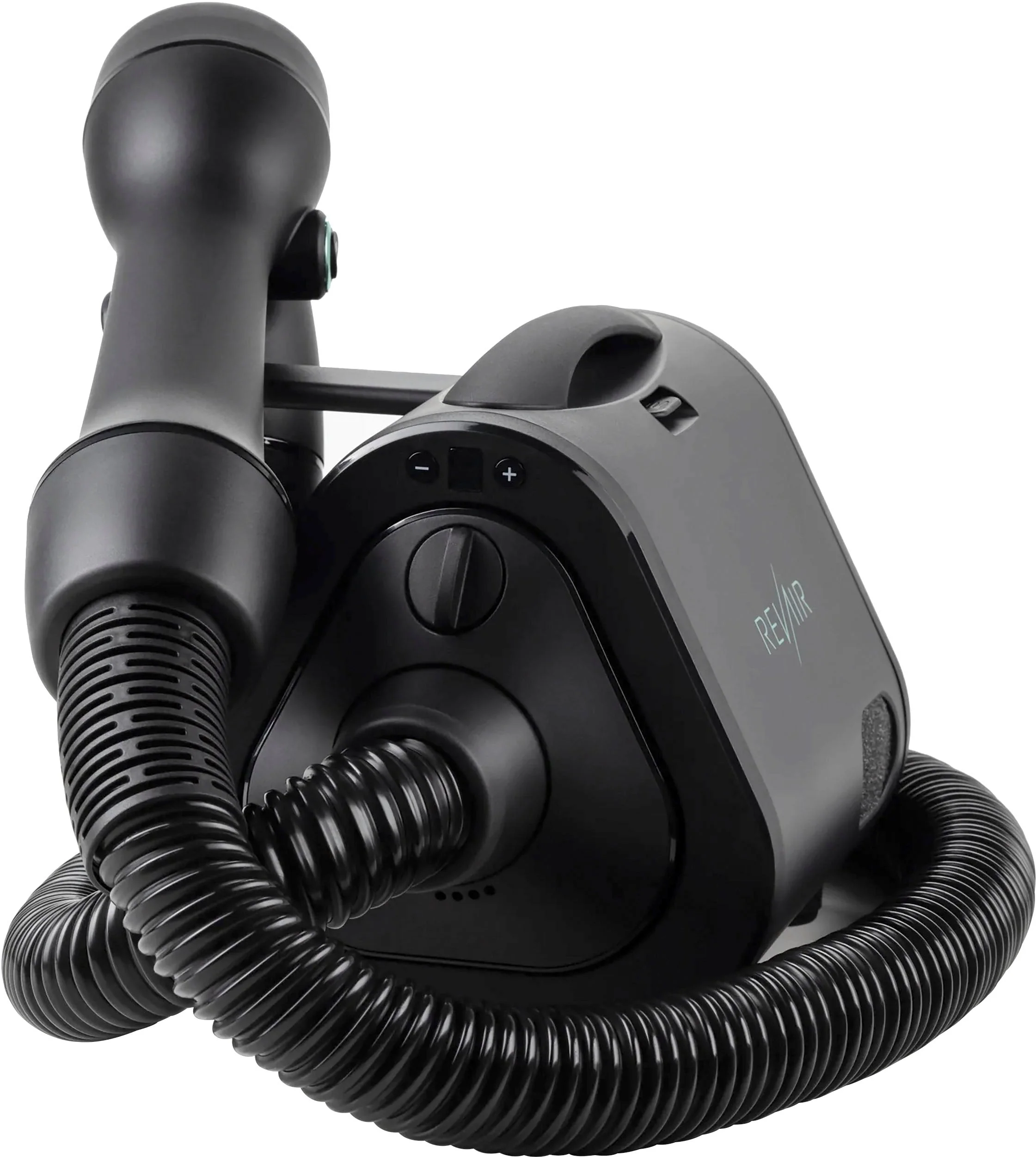 Reverse-Air Hair Dryer with Hair Clips – Black