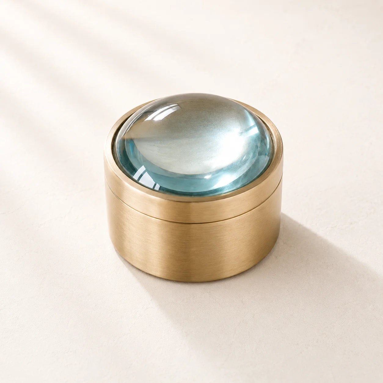 Bronze Magnifying Glass Canister