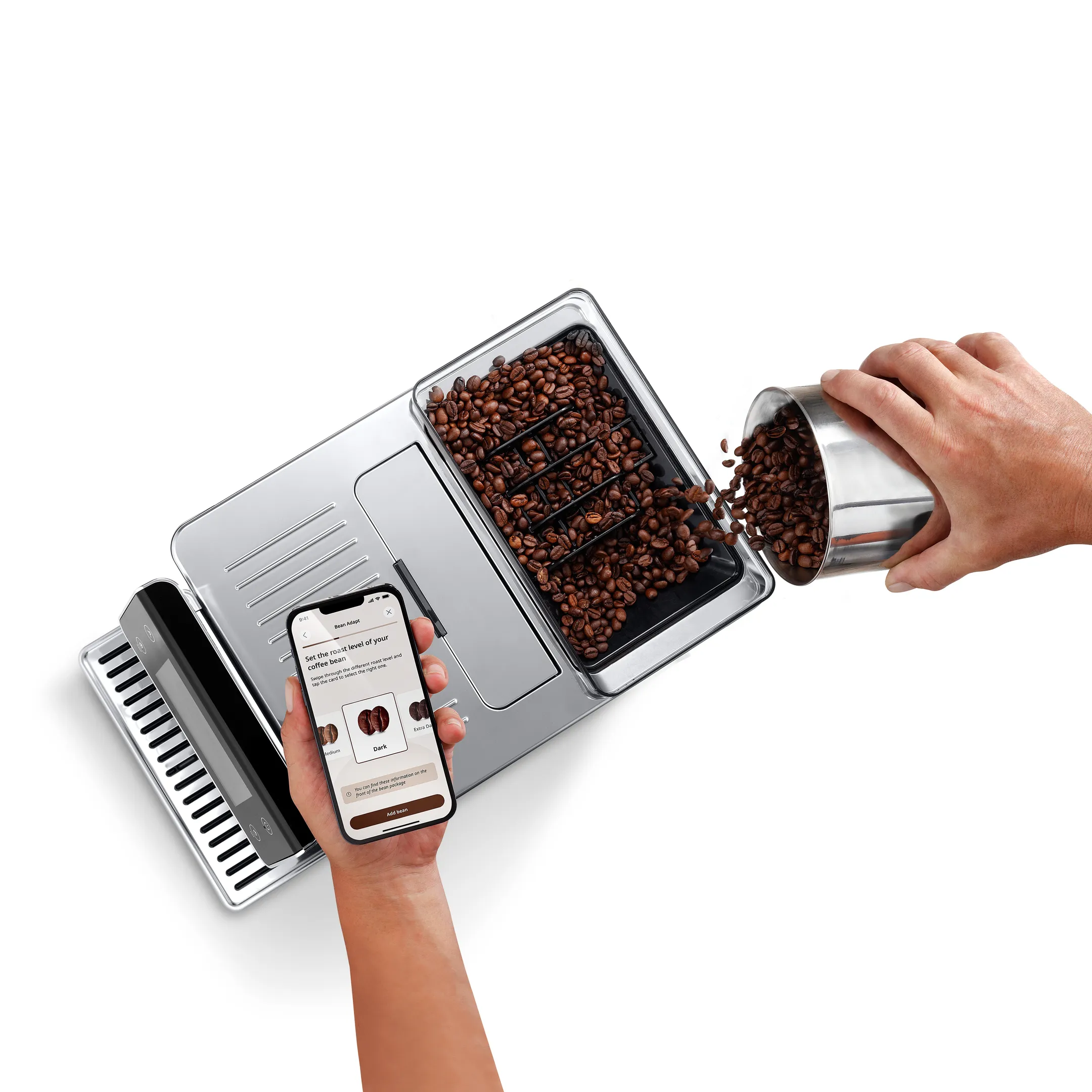De'Longhi Volautomatische espressomachine PrimaDonna Aromatic + Cold Brew + Melkreservoir ECAM630.75.TSM
