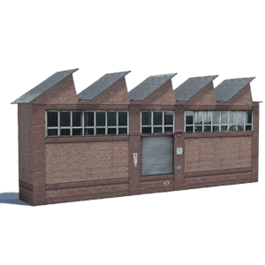 Background Extendable Building (red brick)