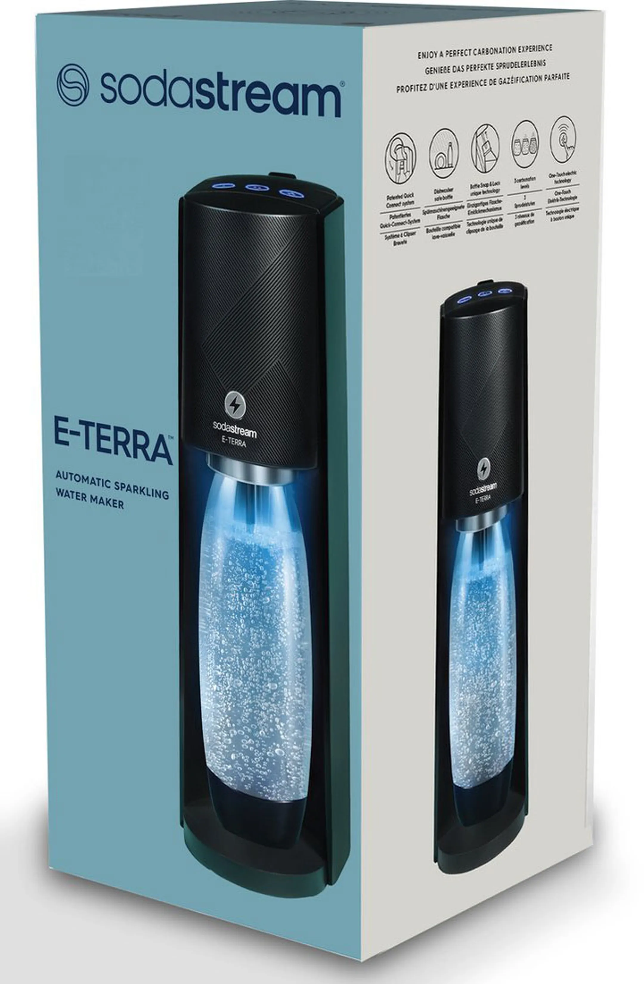 Sodastream Bruiswatertoestel E-Terra Black inclusief Cilinder Quick Connect
