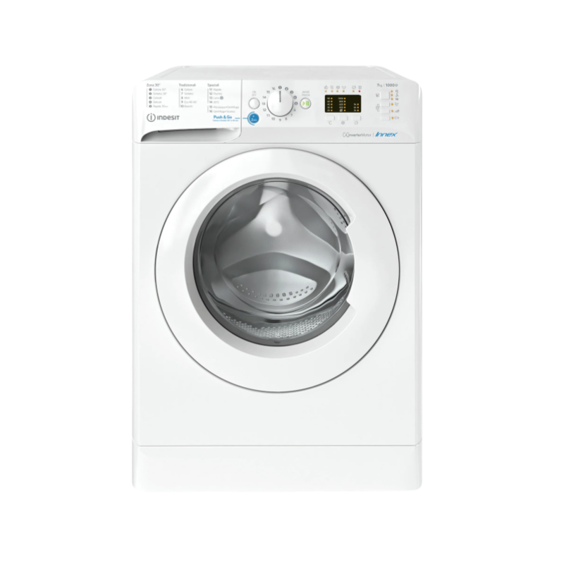 Lavatrice A Carico Frontale Indesit BWA 81295X WV IT Innex Steam 8 Kg Classe B 1200 Giri (A84,5xL59,5xP63) Motore Inverter Auto-Pulizia Bianco
