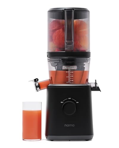 Nama J2 Cold Press Juicer – Self Feeding for Hands Free Operation with Wide Mouth Hopper for Whole Recipe Loading, Zero Waste Masticating Juicer For More Juice, Less Pulp – Easy Cleanup & Assembly: Home & Kitchen