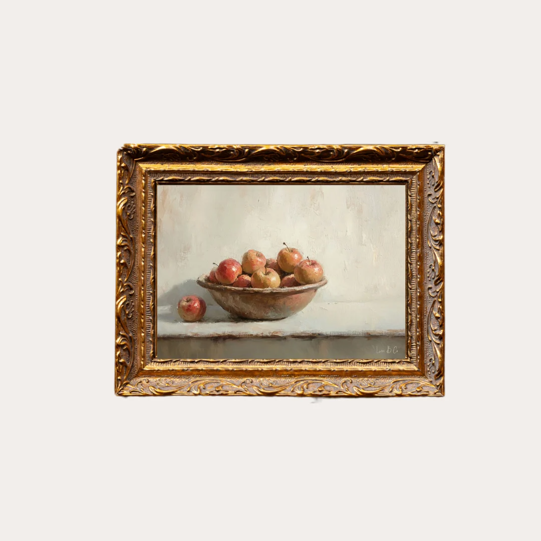Vintage Pomme | French Brass Inspired Gold Mould Framed Art