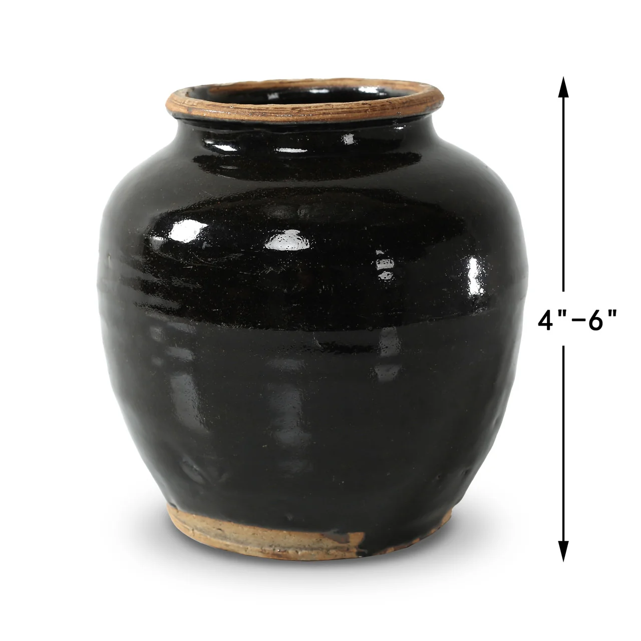 Vintage Black Glazed Pot