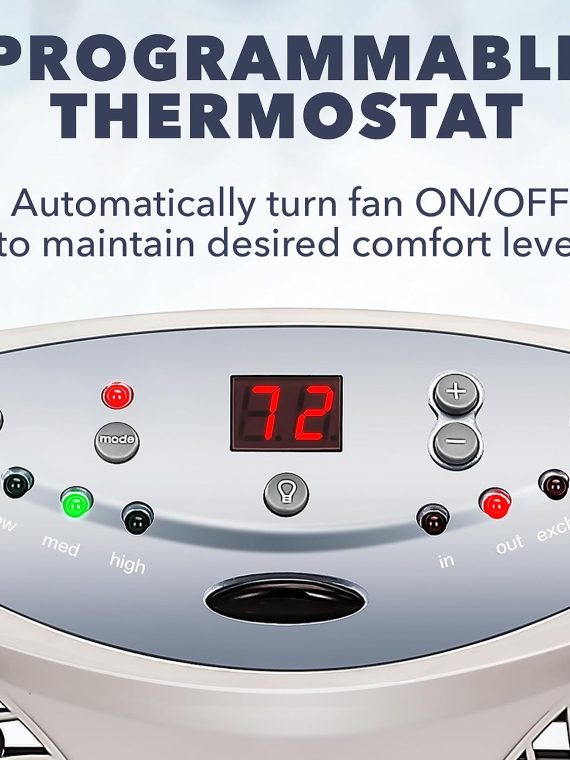 2025 Bionaire 8.5′′ Twin Window Fan with Reversible Airflow  3 Speeds  Remote Control