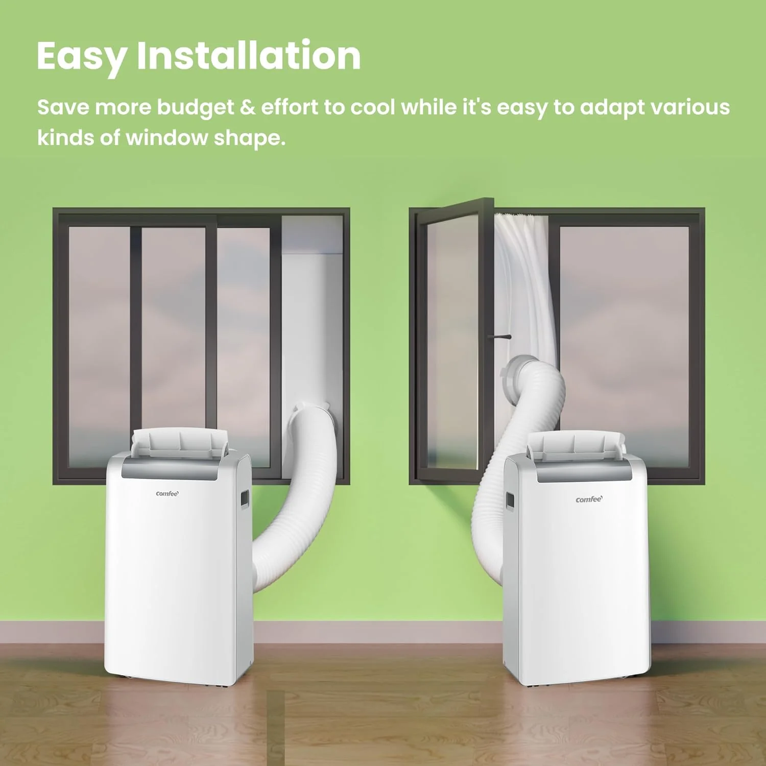 Comfee Mobiles Klimagert Easy Cool 2.0, 7000 BTU 2,0kW, Kühlen&Ventilieren&Entfeuchten, Raumgre bis 68m(25㎡), APP-Steuerung/Alexa/Google Home/IFTTT, Mobile Klimaanlage mit Abluftschlauch