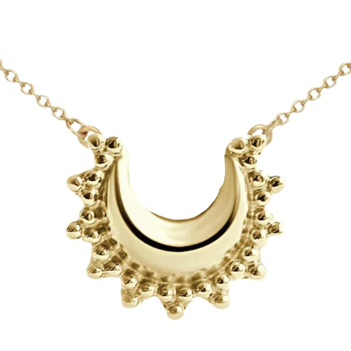 Laihas Prestige ‘Tammie�?Goddess Crescent Moon Boho Necklace-Gold