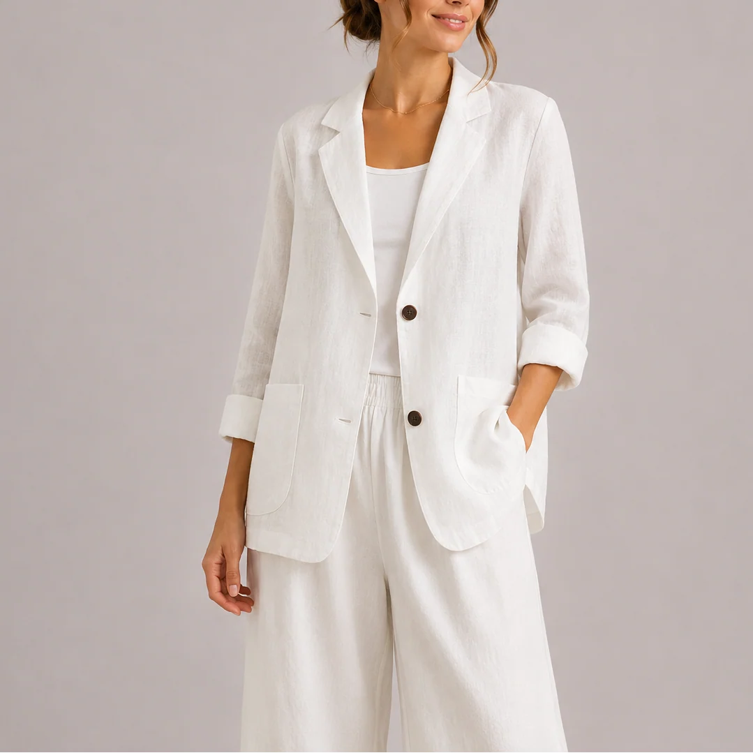Women��s Linen Blazer Lightweight Elegant Casual Style
