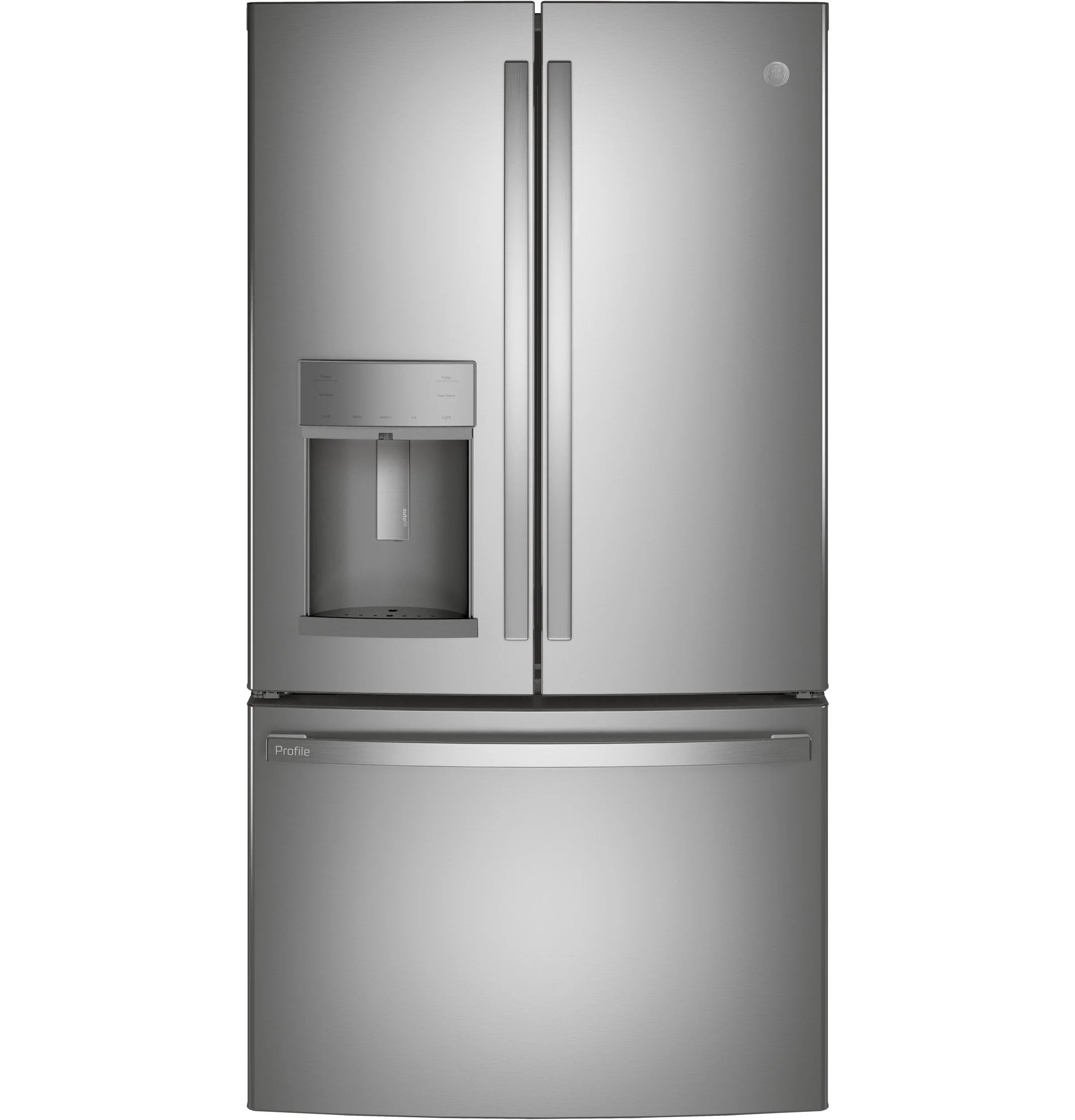 GE Profile™ Series ENERGY STAR® 27,7 Cu. Ft. ujjlenyomatálló franciaajtós hűtőszekrény Hands-Free AutoFill funkcióval