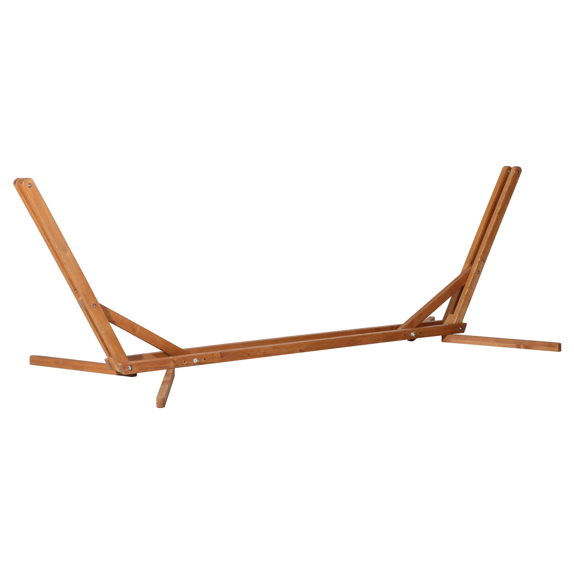 Easycomfort Supporto per Amaca Sospesa Regolabile su 3 Livelli, Pieghevole e Portatile, in Legno, 388x120x89 cm
