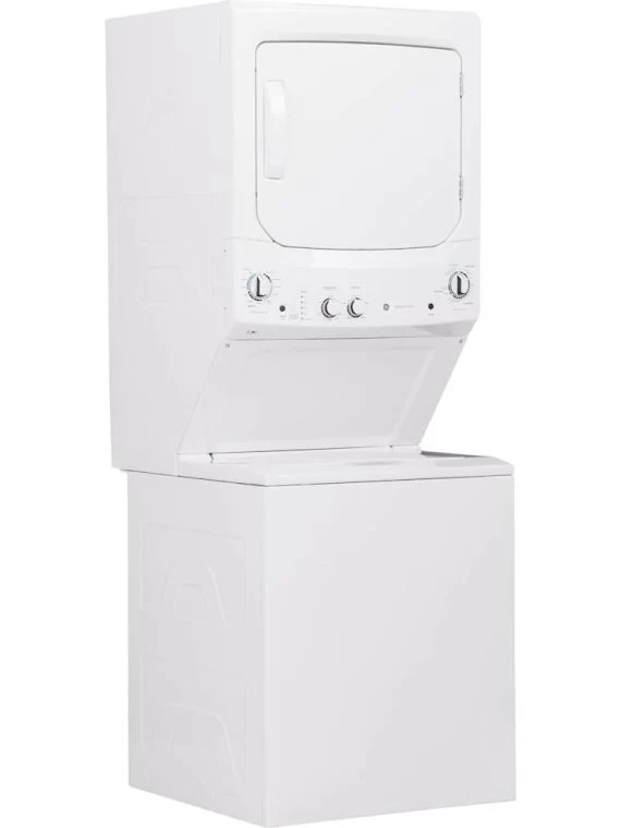 Laundry Center 2025 with 3.8 cubic foot (approx. 108 liters) top-loading washing machine and 5.9 cubic foot (approx. 167 liters) electric dryer – White
