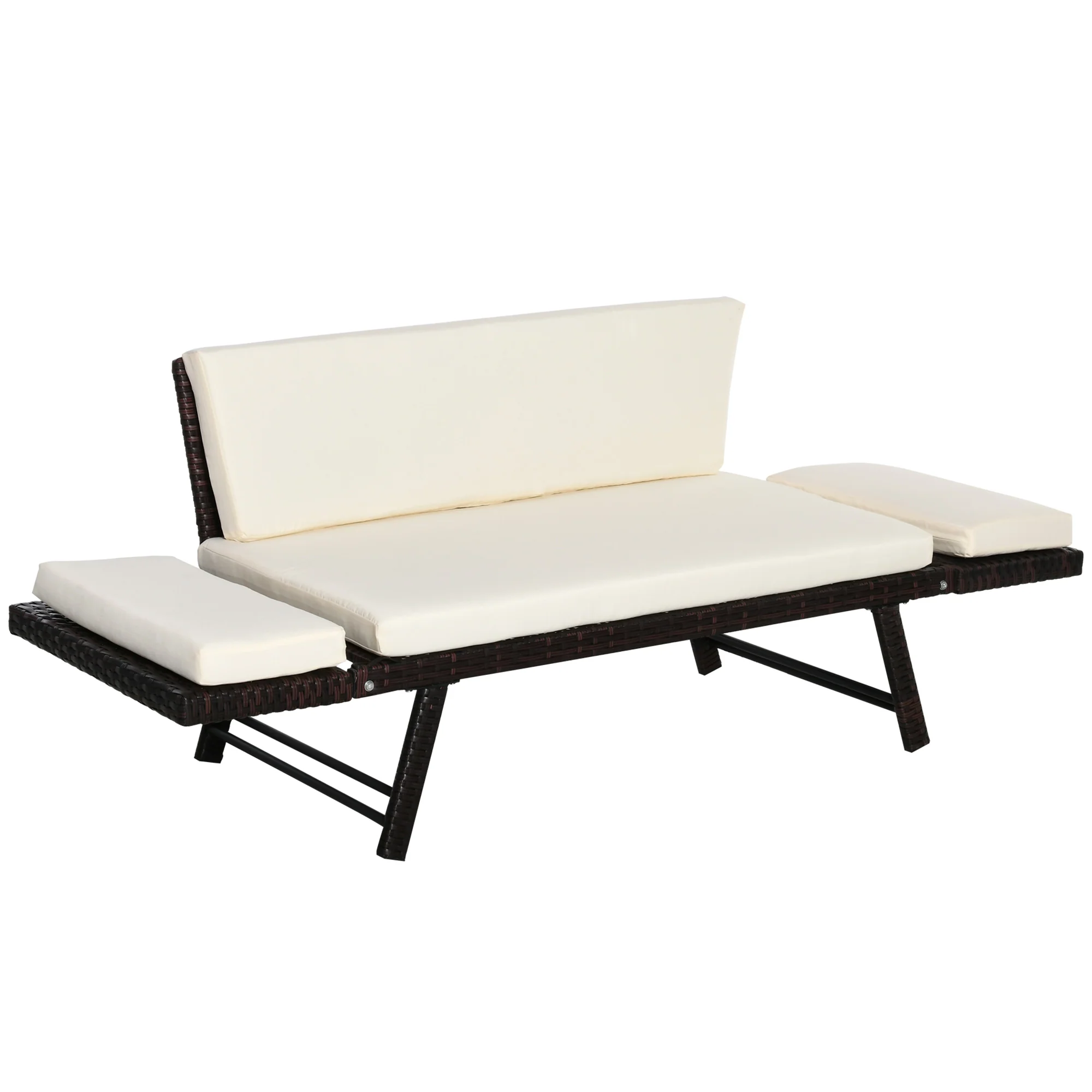 2-zits tuinbank tuinmeubelen tuinbank tuinbank loungebank poly-rotan staal
